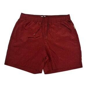Onia Men's Medium Burgundy Swim Trunks Lined‎ Elastic Waist Drawstring